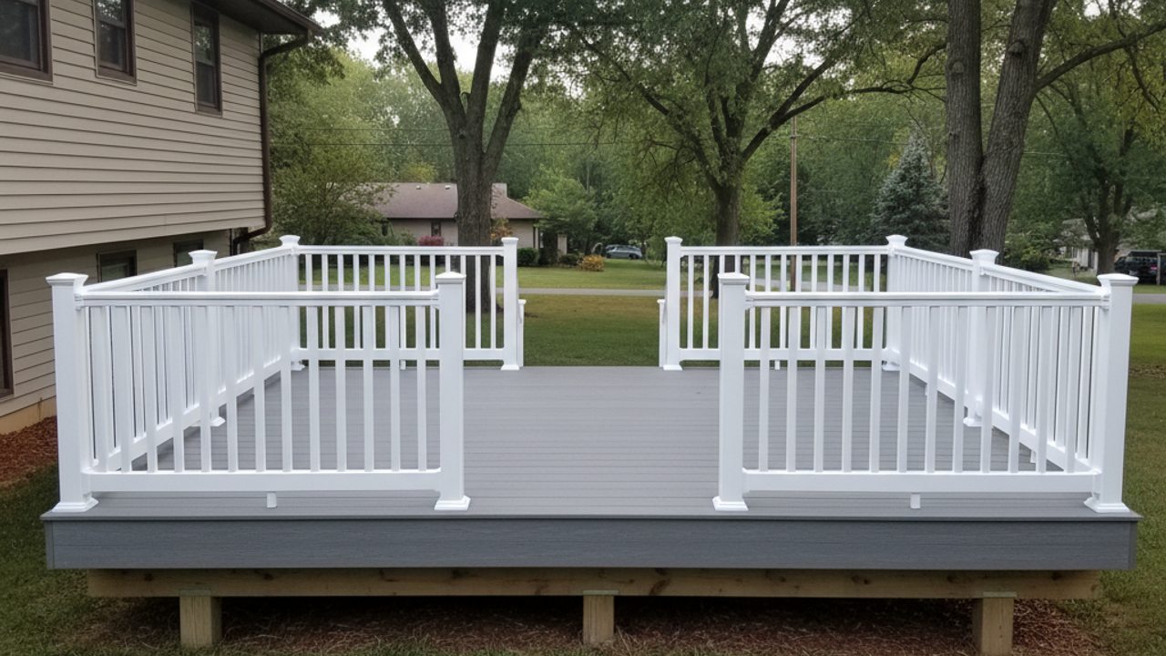 Absolute Deck Solutions crew working on a home