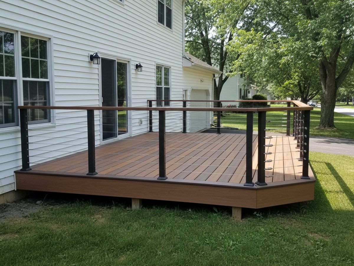 Composite Decking Installation completed by Absolute Deck Solutions in Bellefontaine, OH